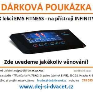 Dárková poukázka na 5 lekcí FITNESS – INFINITY